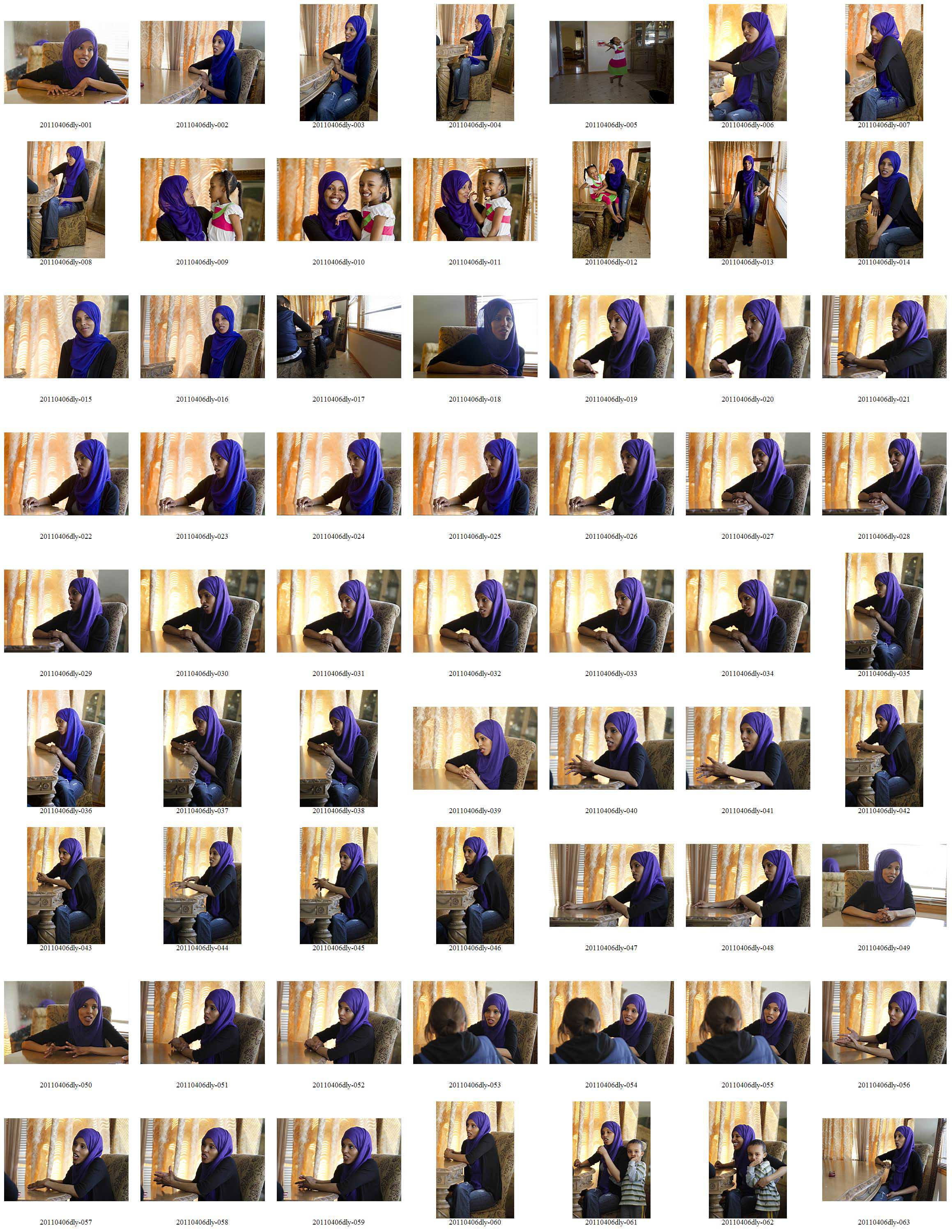 photo of recent work in a contact sheet